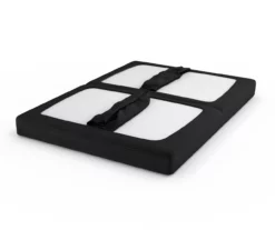 DHP Elbern Black Metal Futon With Black Microfiber Cover -DHP SHOP 810598097 9