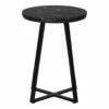Monarch Faux Marble & Metal Accent Table