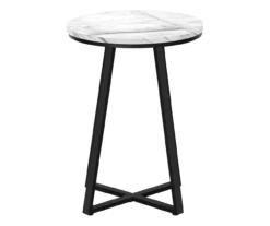 Monarch Faux Marble & Metal Accent Table -DHP SHOP 810598396 A0