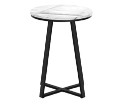 Monarch Faux Marble & Metal Accent Table -DHP SHOP 810598396 A2