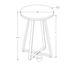 Monarch Metal Accent Table -DHP SHOP 810598399 A7