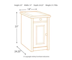 Bolanburg Chairside End Table With USB Ports, Outlets & Tray -DHP SHOP 810598698 6