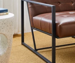 Glitzhome Modern Industrial Faux Leather Accent Chairs, 2-Pack -DHP SHOP 810598913 A0 6