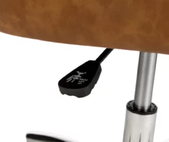 Caramel Brown Faux Leather Tufted Adjustable Office Chair -DHP SHOP 810598931 A0 5