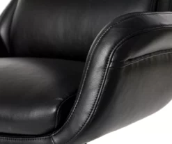 Black Mid-Century Modern Faux Leather Executive Office Chair -DHP SHOP 810598936 A0 5