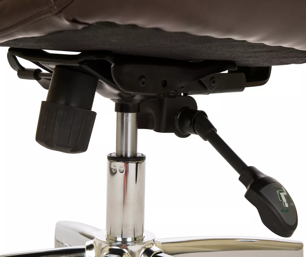 Dark Brown Mid-Century Modern Faux Leather Executive Office Chair 6 Dark Brown Mid-Century Modern Faux Leather Executive Office Chair - Image 6