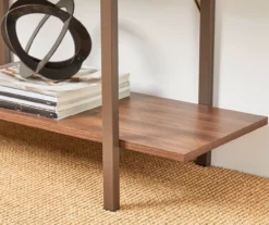 Walnut Modern Open 4-Shelf Bookcase -DHP SHOP 810598940 A0 4