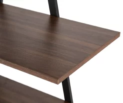 Walnut Modern A-Frame 4-Shelf Bookcase -DHP SHOP 810598942 A0 4