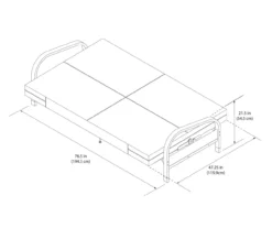 DHP Elbern Black Metal Futon With Cover -DHP SHOP 810599700 810600181 810600182 A8 2