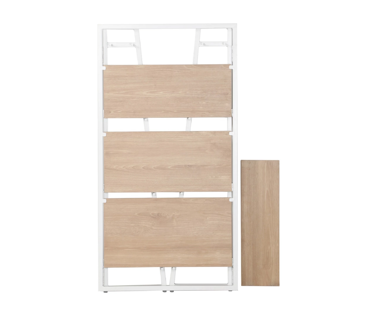 Blonde Wood Look & White 4-Tier Folding Bookcase 2 Blonde Wood Look & White 4-Tier Folding Bookcase - Image 2