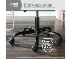 Cream Faux Wool Boucle Rolling Swivel Office Chair 21 Cream Faux Wool Boucle Rolling Swivel Office Chair -DHP SHOP 810606674 A0 7