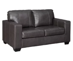 Morelos Gray Leather Loveseat -DHP SHOP 810610794 A0 1