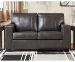 Morelos Gray Leather Loveseat -DHP SHOP 810610794 A0 4