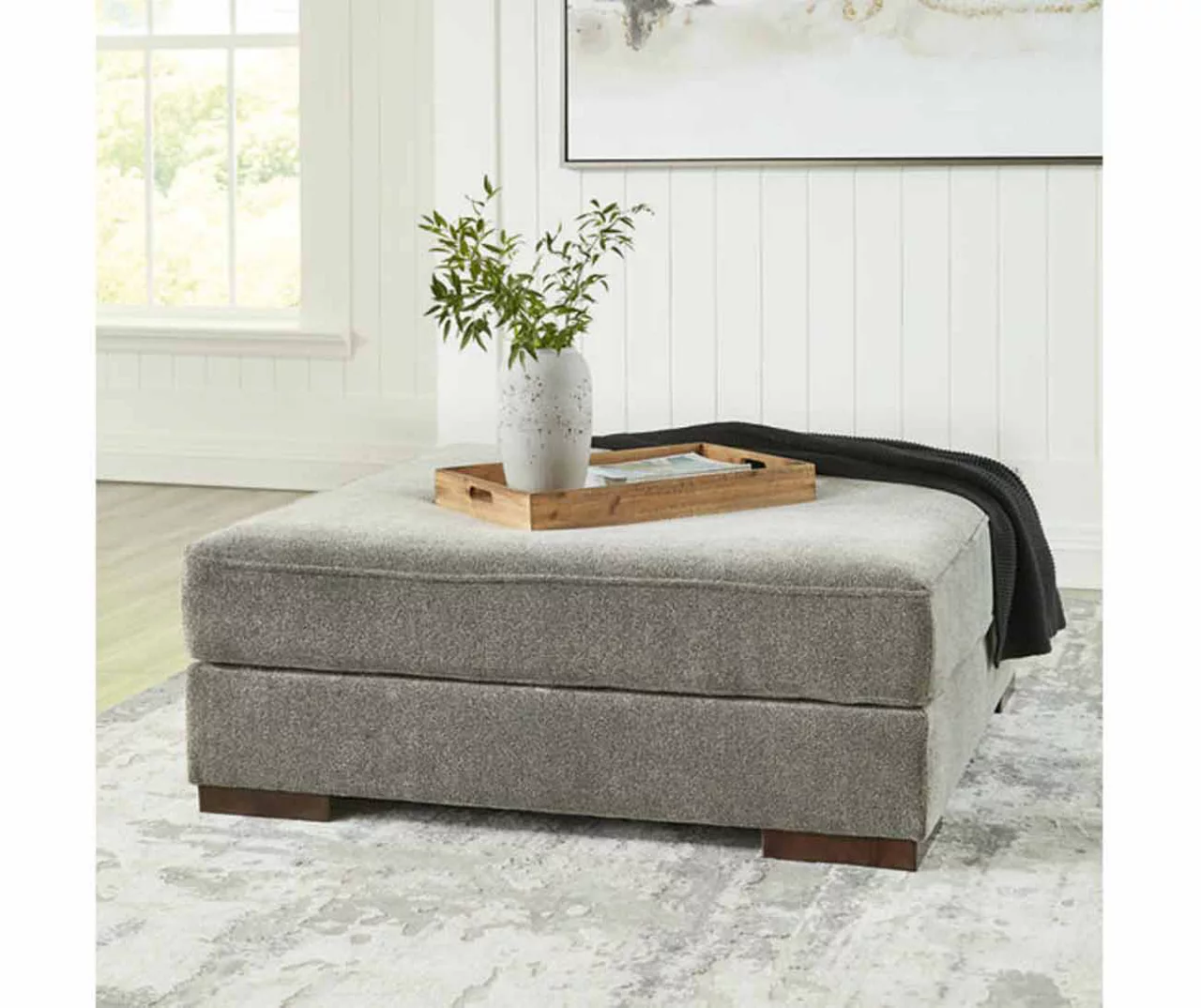 Bayless Smoke Oversize Accent Ottoman 2 Bayless Smoke Oversize Accent Ottoman - Image 2