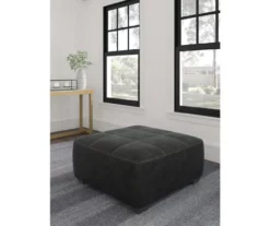 Bilgray Black Faux Leather Oversize Accent Ottoman -DHP SHOP 810612225 5
