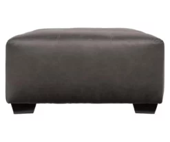 Aberton Gray Faux Leather Oversize Accent Ottoman -DHP SHOP 810612302 3