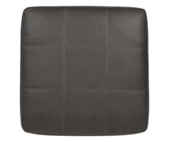 Aberton Gray Faux Leather Oversize Accent Ottoman -DHP SHOP 810612302 4