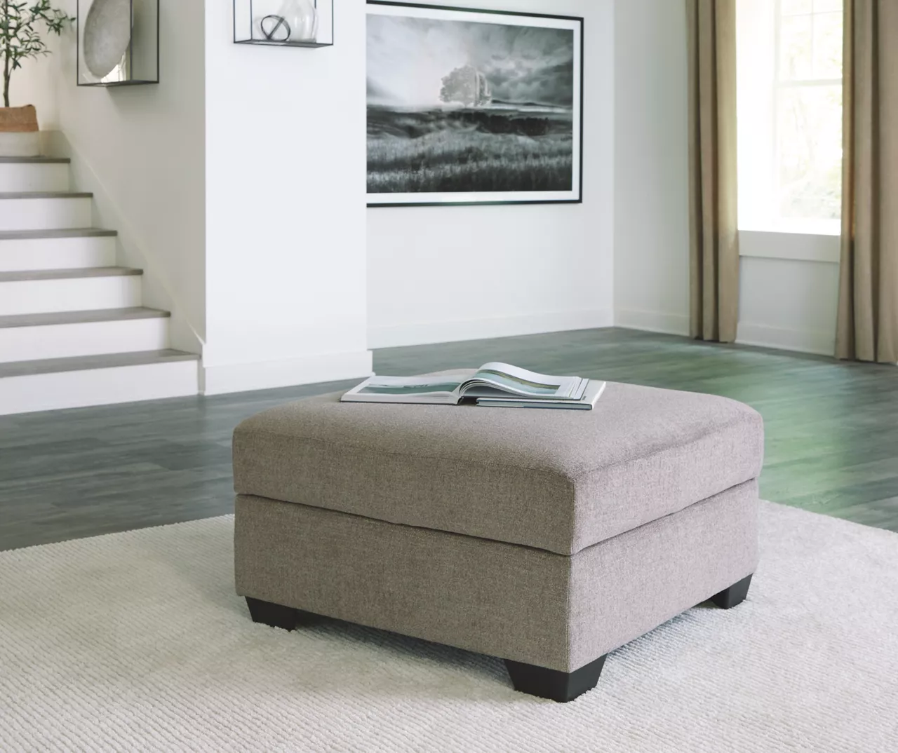 Creswell Gray Storage Ottoman 3 Creswell Gray Storage Ottoman - Image 3