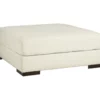 Zada White Oversize Accent Ottoman