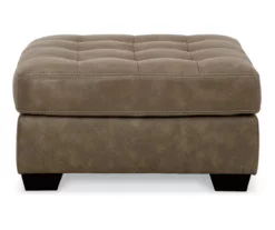 Keskin Brown Faux Leather Oversize Accent Ottoman 8 Keskin Brown Faux Leather Oversize Accent Ottoman -DHP SHOP 810612412 2