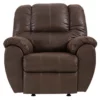 McGann Walnut Faux Leather Rocker Recliner