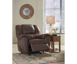 McGann Walnut Faux Leather Rocker Recliner -DHP SHOP 810612512 3