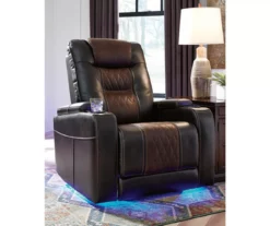 Composer Brown Faux Leather Power Recliner -DHP SHOP 810612553 2
