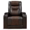 Composer Brown Faux Leather Power Recliner