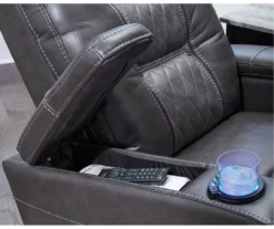 Composer Black Faux Leather Power Recliner -DHP SHOP 810612554 4