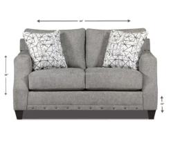Alexandria Gray Chenille Loveseat -DHP SHOP 810616680 A8