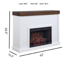 62" White Shiplap Grand Electric Fireplace -DHP SHOP 810617760 A6 1