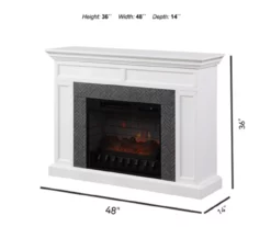 48" Faux Herringbone Mantel Electric Fireplace -DHP SHOP 810617761 A6 1