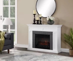 48" Faux Herringbone Mantel Electric Fireplace -DHP SHOP 810617761 B0 2