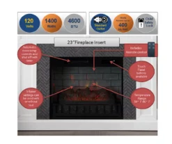48" Faux Herringbone Mantel Electric Fireplace -DHP SHOP 810617761 M7