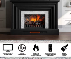 53.5" Black Petite Grand Electric Fireplace Console 16 53.5" Black Petite Grand Electric Fireplace Console -DHP SHOP 810617767 M7