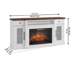 73.5" Castillo Electric Fireplace Console -DHP SHOP 810617768 A6