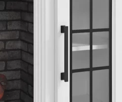 60" White 2-Door Electric Fireplace Console -DHP SHOP 810618088 A8 1