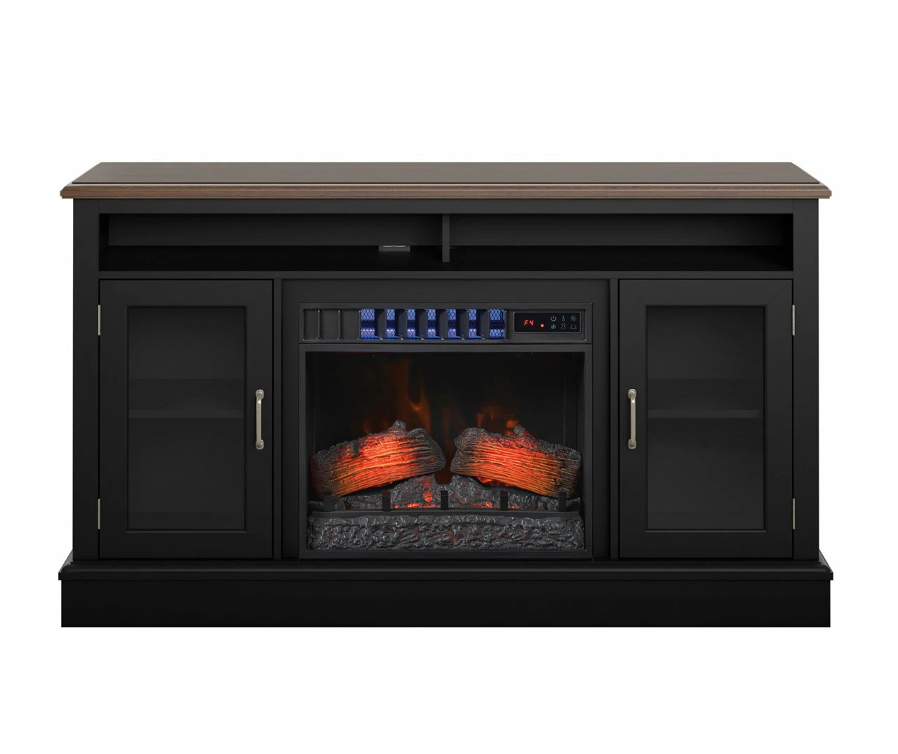 59.5" Black CoolGlow Electric Fireplace & Fan Console 1 59.5" Black CoolGlow Electric Fireplace & Fan Console