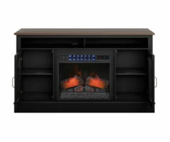 59.5" Black CoolGlow Electric Fireplace & Fan Console 15 59.5" Black CoolGlow Electric Fireplace & Fan Console -DHP SHOP 810620259 A0 2