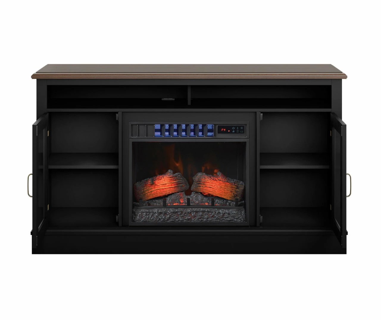 59.5" Black CoolGlow Electric Fireplace & Fan Console 6 59.5" Black CoolGlow Electric Fireplace & Fan Console - Image 6
