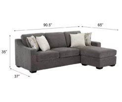 Gray Reversible Sofa Chaise 23 Gray Reversible Sofa Chaise -DHP SHOP 810620570 A6
