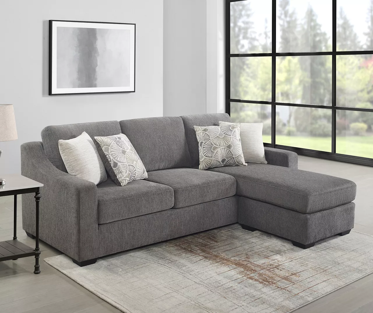 Gray Reversible Sofa Chaise 2 Gray Reversible Sofa Chaise - Image 2
