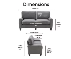 Palisades Gray Loveseat -DHP SHOP 810659160 A0 5