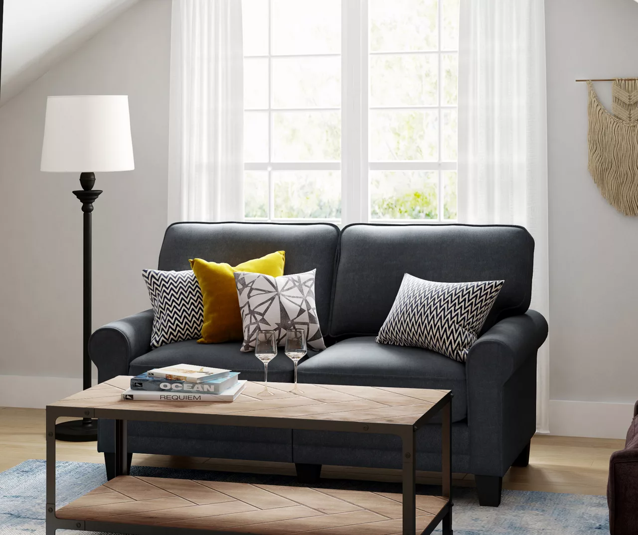 Copenhagen Charcoal Loveseat 4 Copenhagen Charcoal Loveseat - Image 4