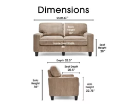 Palisades Beige Loveseat 21 Palisades Beige Loveseat -DHP SHOP 810659206 A0 5