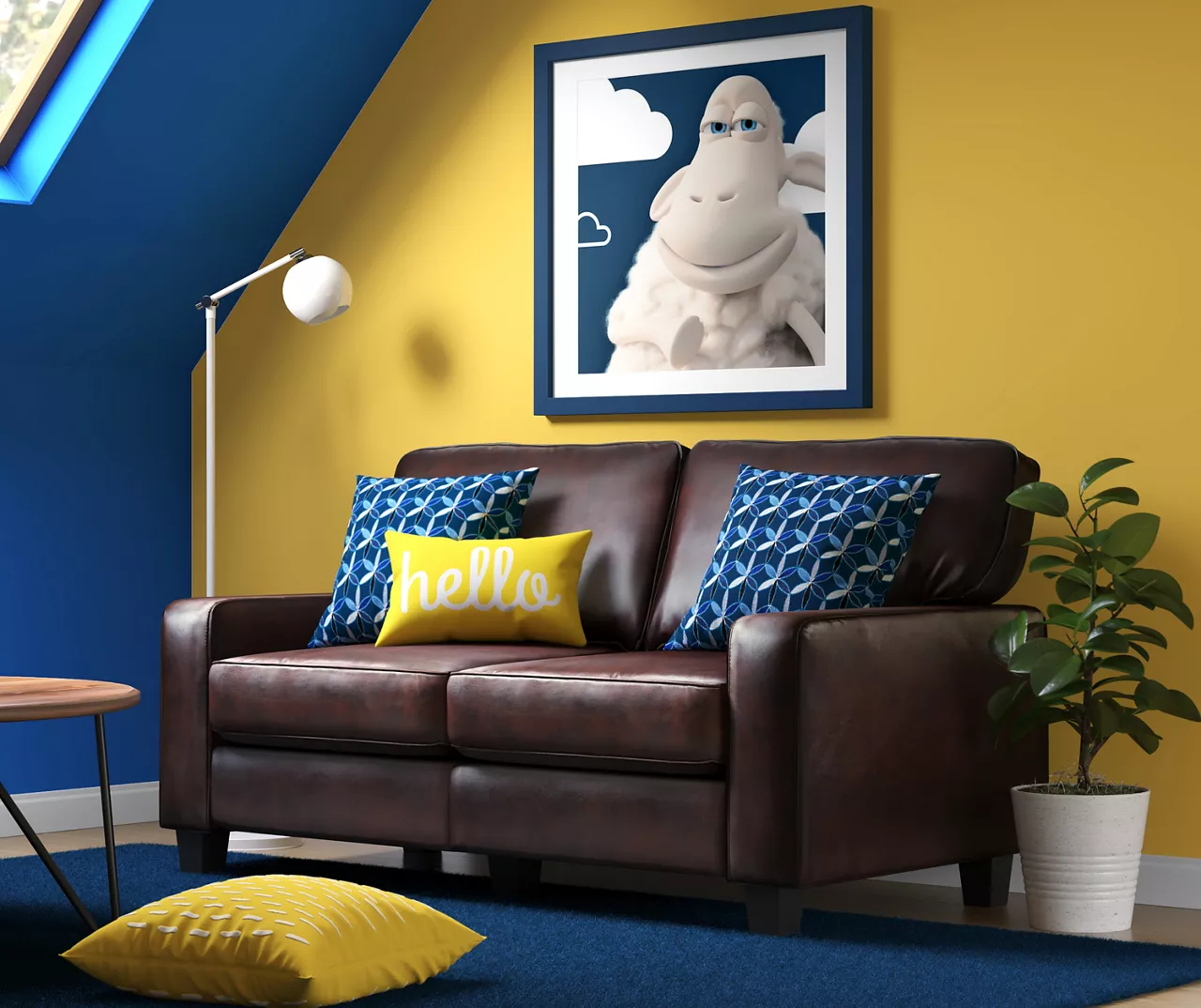 Palisades Chestnut Bonded Leather Loveseat 5 Palisades Chestnut Bonded Leather Loveseat - Image 5