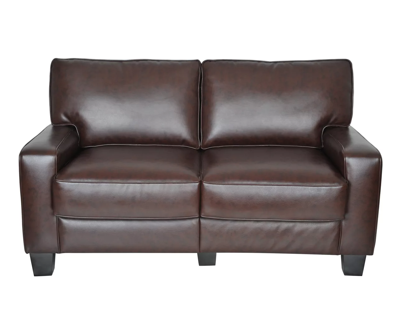 Palisades Chestnut Bonded Leather Loveseat 1 Palisades Chestnut Bonded Leather Loveseat