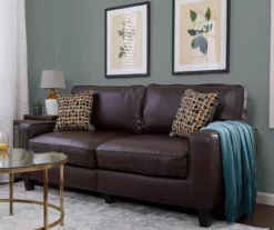Serta Palisades Chestnut Bonded Leather Sofa -DHP SHOP 810659214 A0 3