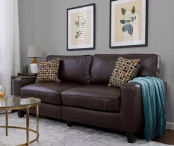 Serta Palisades Chestnut Bonded Leather Sofa -DHP SHOP 810659220 A0 3