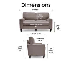 Palisades Glacial Gray Loveseat 20 Palisades Glacial Gray Loveseat -DHP SHOP 810659224 A0 5
